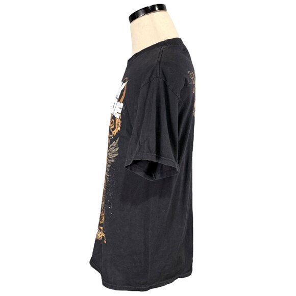 System Divide Band T-Shirt Black Medium 100% Cotton Graphic Tee Idolotry Design - Picture 8 of 8